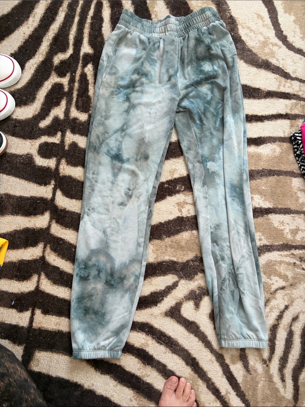Bear Dance Youth Tie-Dye Leggings - Blue Gray